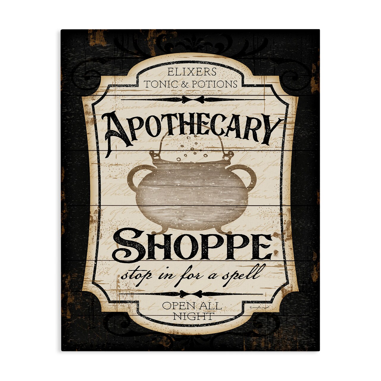 Stupell Industries Apothecary Shoppe Spooky Sign Canvas Wall Art